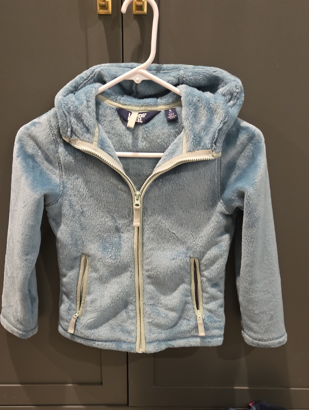Lands End Kids Hi-pile Fleece  Hooded Jacket